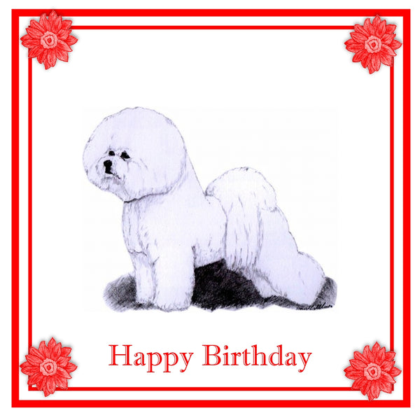 Bichon Frise Greeting Card Choice of 6 Designs BIRTHDAY, THINKING OF YOU, BLANK