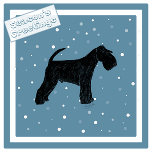 Black Schnauzer Christmas Card Choice of 3 Card Designs Single or Multi Pack