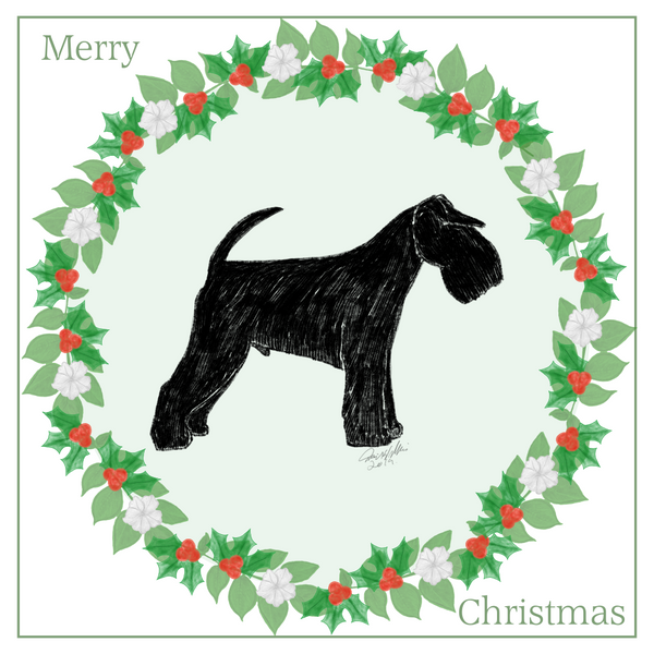 Black Schnauzer Christmas Card Choice of 3 Card Designs Single or Multi Pack