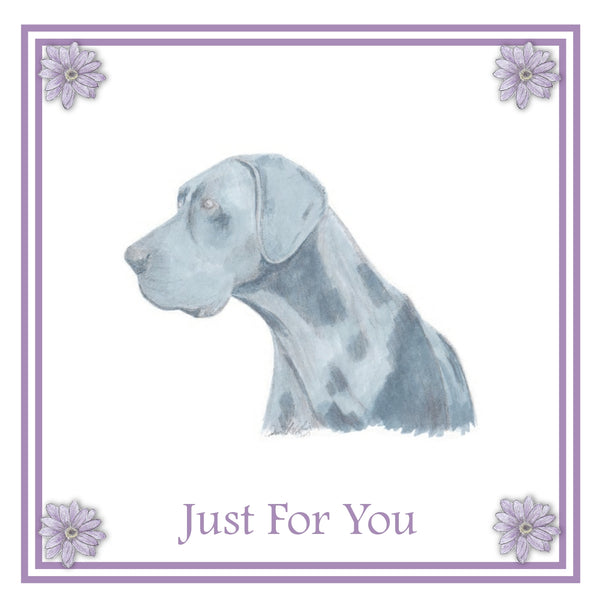 Blue Great Dane Greeting Card Choice of 6 Designs BIRTHDAY, THINKING OF YOU, BLANK