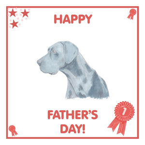 Blue Great Dane Father's Day Card PERSONALISATION AVAILABLE