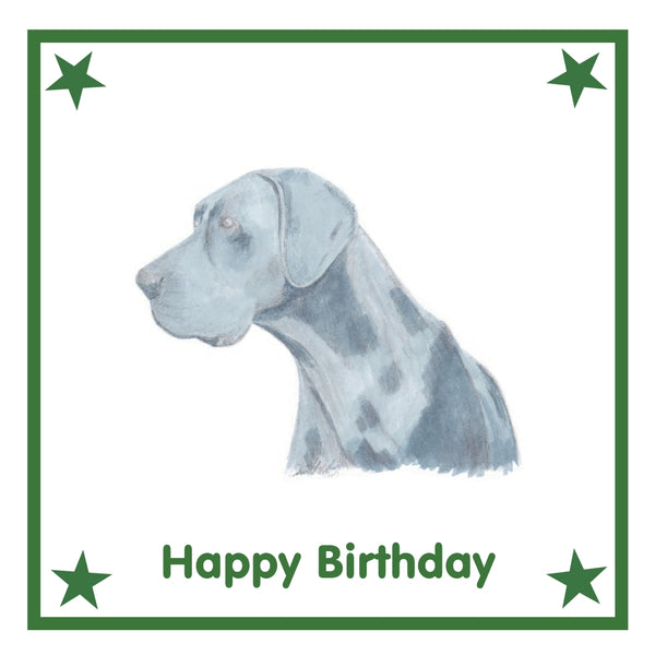 Blue Great Dane Greeting Card Choice of 6 Designs BIRTHDAY, THINKING OF YOU, BLANK