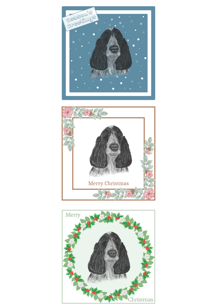 Blue Roan Cocker Spaniel Christmas Card Choice of 3 Card Designs Singl – CuriosityCrafts blue-roan-cocker-spaniel-christmas-card-choice-of-3-card-designs-singl-curiositycrafts