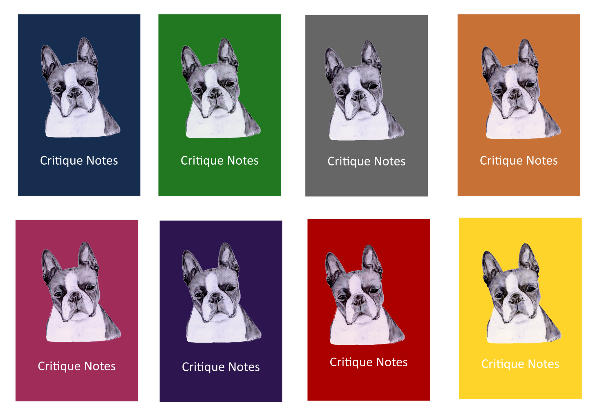 Boston Terrier Dog Show Judging Critique Notes Book A5