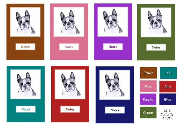 Boston Terrier A5 Wire Bound Notebook