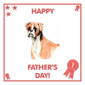 Boxer Father's Day Card PERSONALISATION AVAILABLE