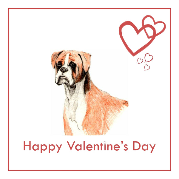 Boxer Valentine's Day Card PERSONALISATION AVAILABLE