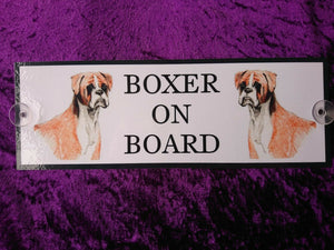 Boxer On Board Car Sign