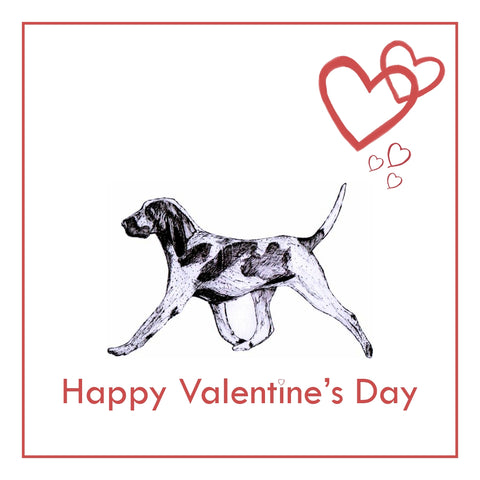 Bracco Italiano Valentine's Day Card PERSONALISATION AVAILABLE