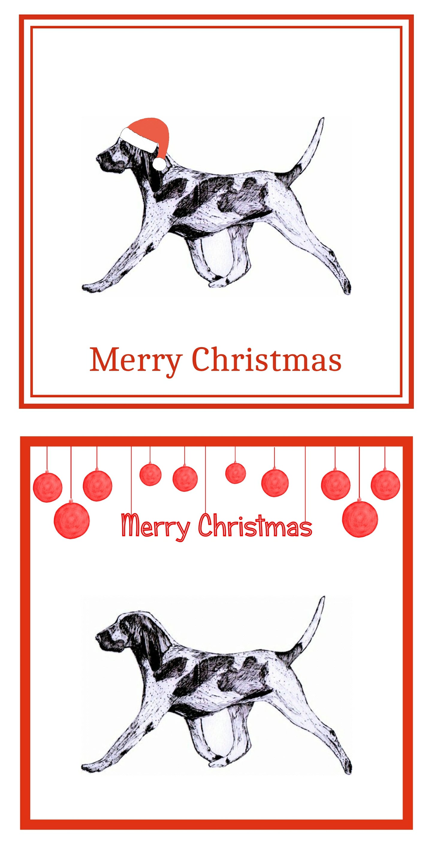 Bracco Italiano Christmas Cards Pack of 6