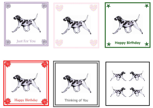 Bracco Italiano Greeting Card Choice of 6 Designs BIRTHDAY, THINKING OF YOU, BLANK