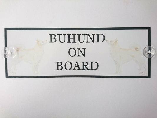 Norwegian Buhund On Board Car Sign