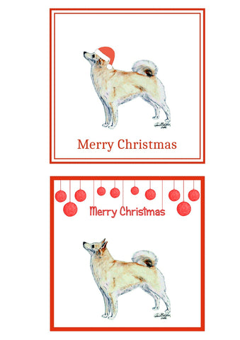 Norwegian Buhund Christmas Cards Pack of 6