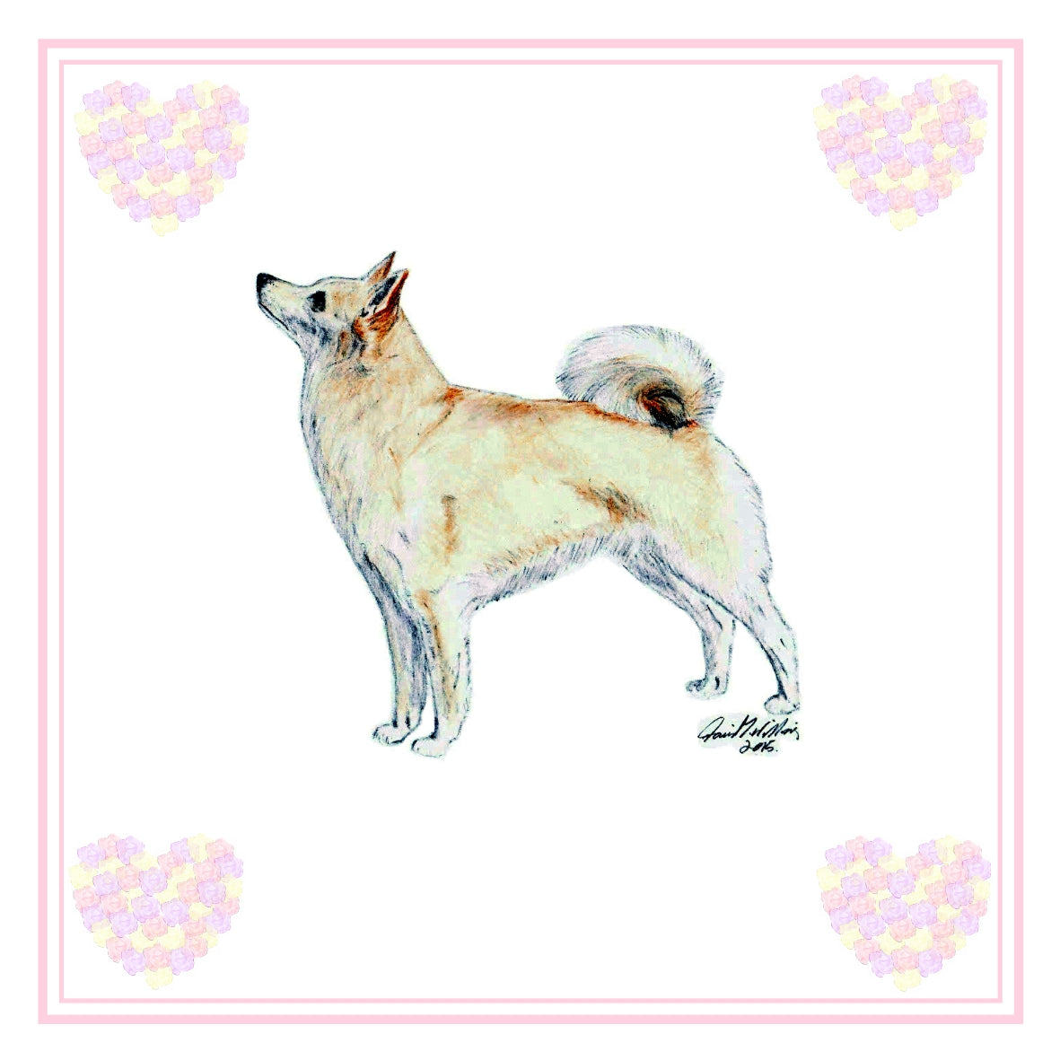 Buhund Greeting Card Choice of 6 Designs BIRTHDAY, THINKING OF YOU, BLANK