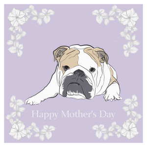 Bulldog Mother's Day Card Hand Made