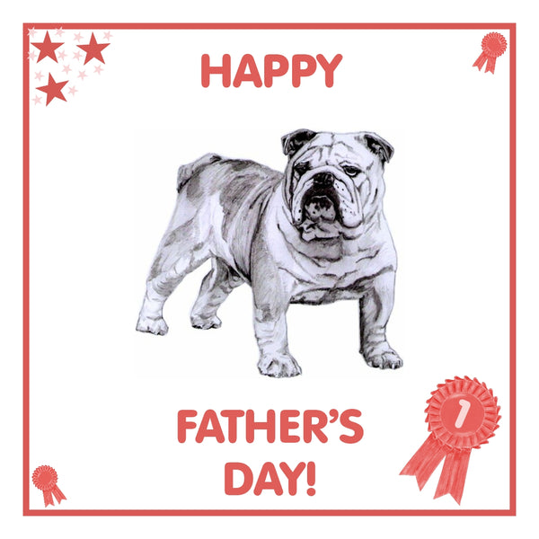 Bulldog Father's Day Card PERSONALISATION AVAILABLE