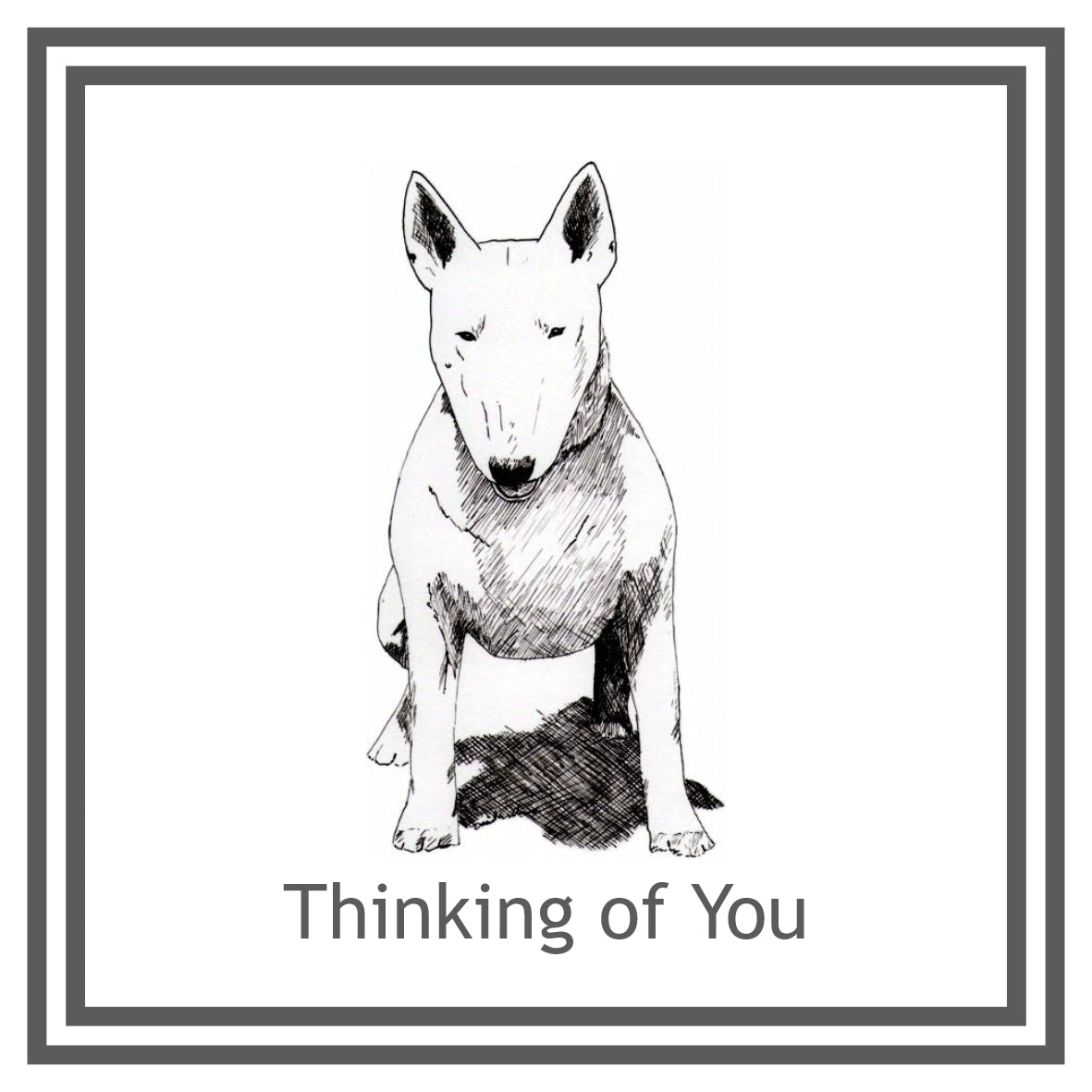 Bull Terrier Greeting Card Choice of 6 Designs BIRTHDAY, THINKING OF YOU, BLANK