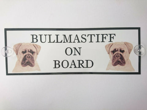 Bullmastiff On Board Car Sign