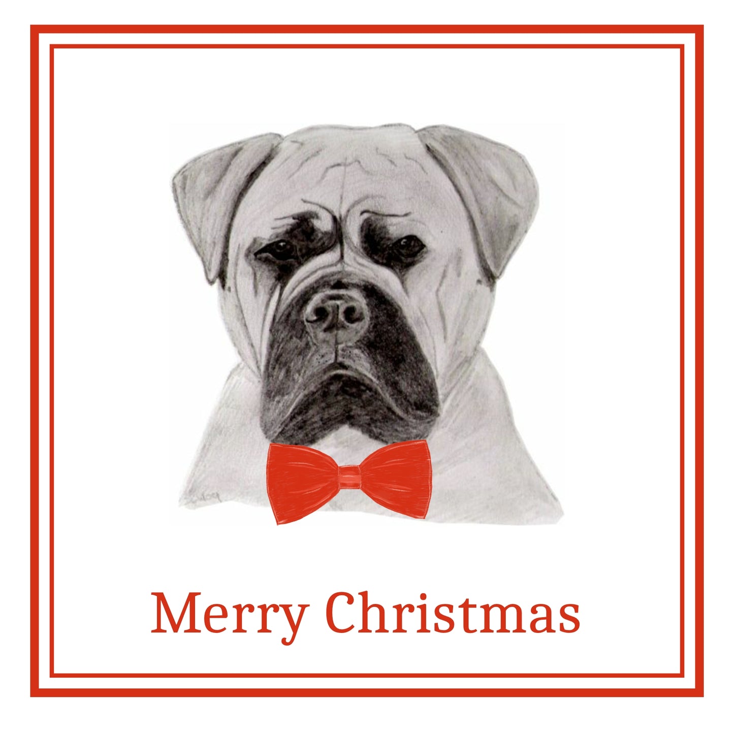 Bullmastiff Christmas Card Choice of 3