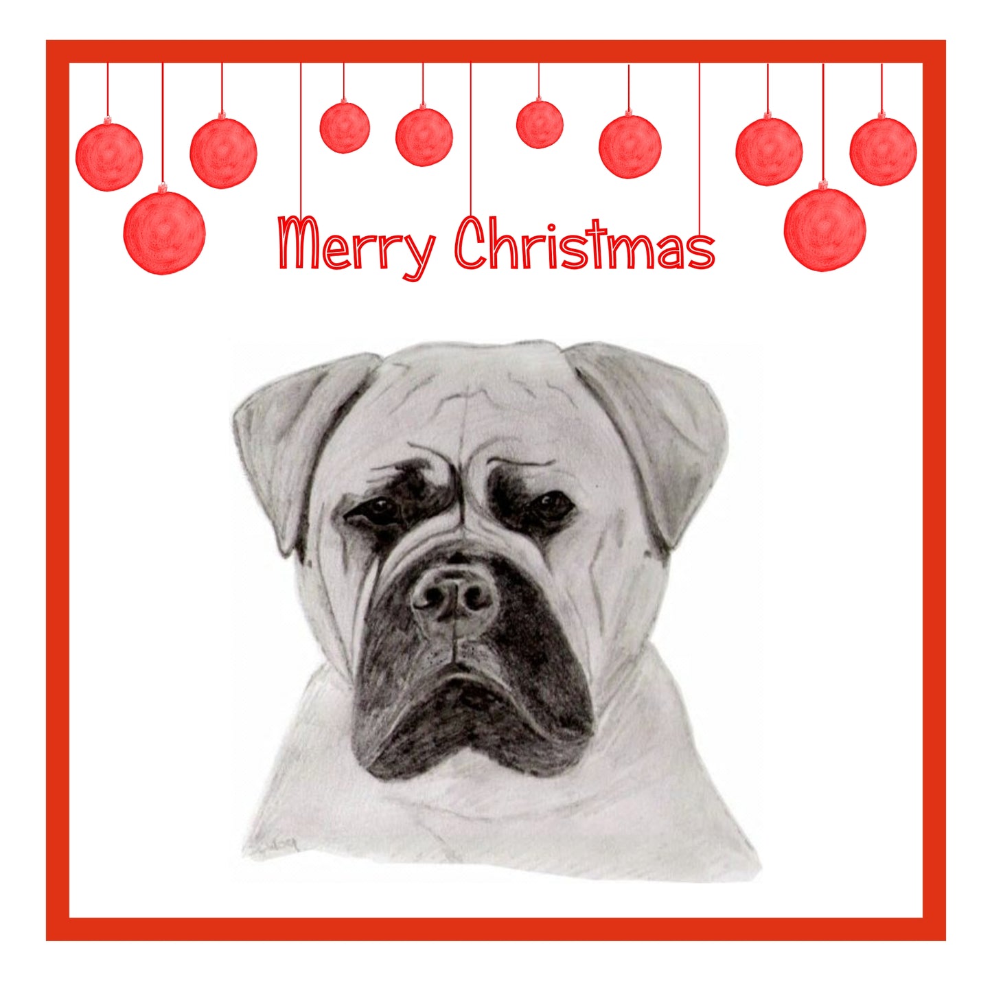 Bullmastiff Christmas Card Choice of 3