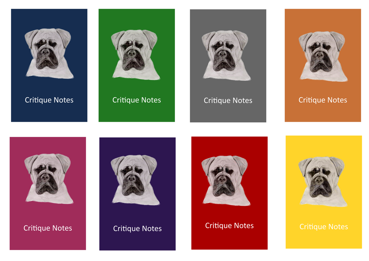 Bullmastiff Dog Show Judging Critique Notes Book A5