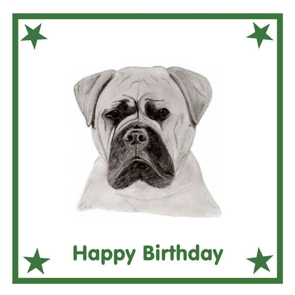 Bullmastiff Greeting Card Choice of 6 Designs BIRTHDAY, THINKING OF YOU, BLANK