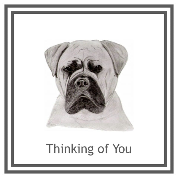 Bullmastiff Greeting Card Choice of 6 Designs BIRTHDAY, THINKING OF YOU, BLANK