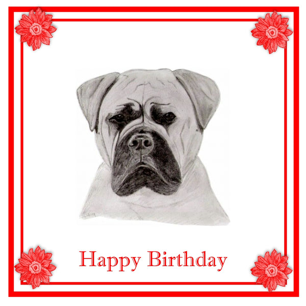 Bullmastiff Greeting Card Choice of 6 Designs BIRTHDAY, THINKING OF YOU, BLANK