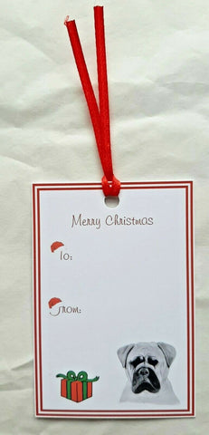 Bullmastiff Christmas Gift Tags Pack of 8