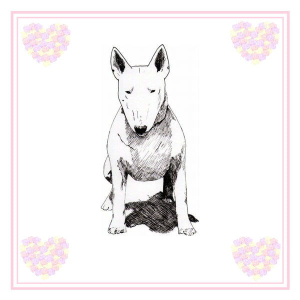 Bull Terrier Greeting Card Choice of 6 Designs BIRTHDAY, THINKING OF YOU, BLANK