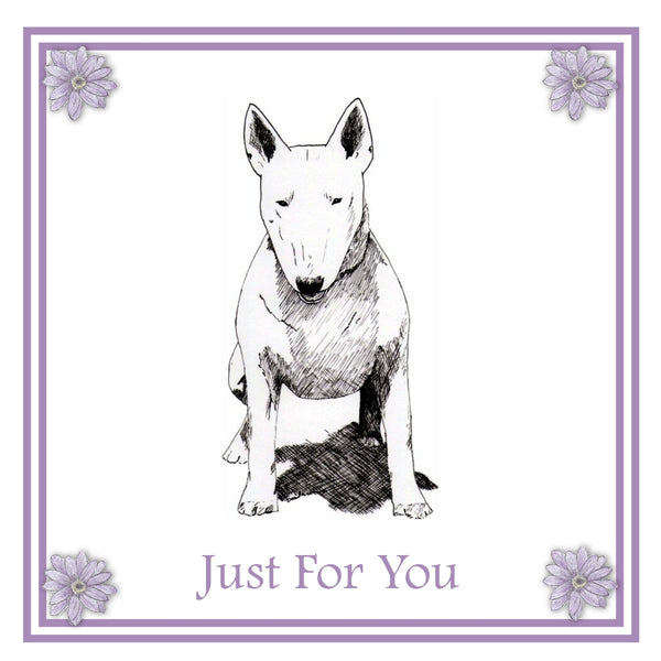 Bull Terrier Greeting Card Choice of 6 Designs BIRTHDAY, THINKING OF YOU, BLANK