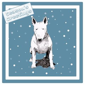 Bull Terrier Christmas Card Choice of 3 Card Designs Single or Multi Pack