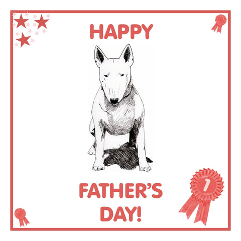 Bull Terrier Father's Day Card PERSONALISATION AVAILABLE