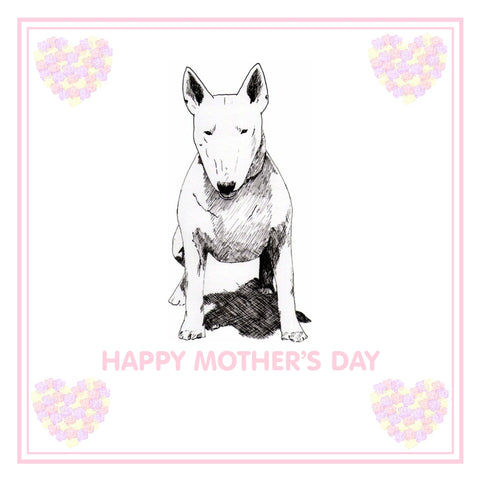 Bull Terrier Mother's Day Card PERSONALISATION AVAILABLE