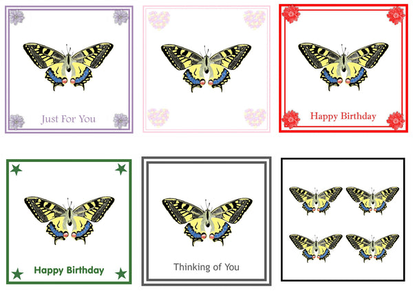 Butterfly Greeting Card Choice of 6 Designs BIRTHDAY, THINKING OF YOU, BLANK