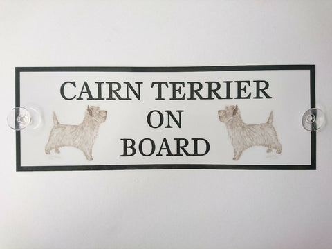 Cairn Terrier On Board Car Sign