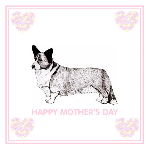 Cardigan Welsh Corgi Mother's Day Card PERSONALISATION AVAILABLE