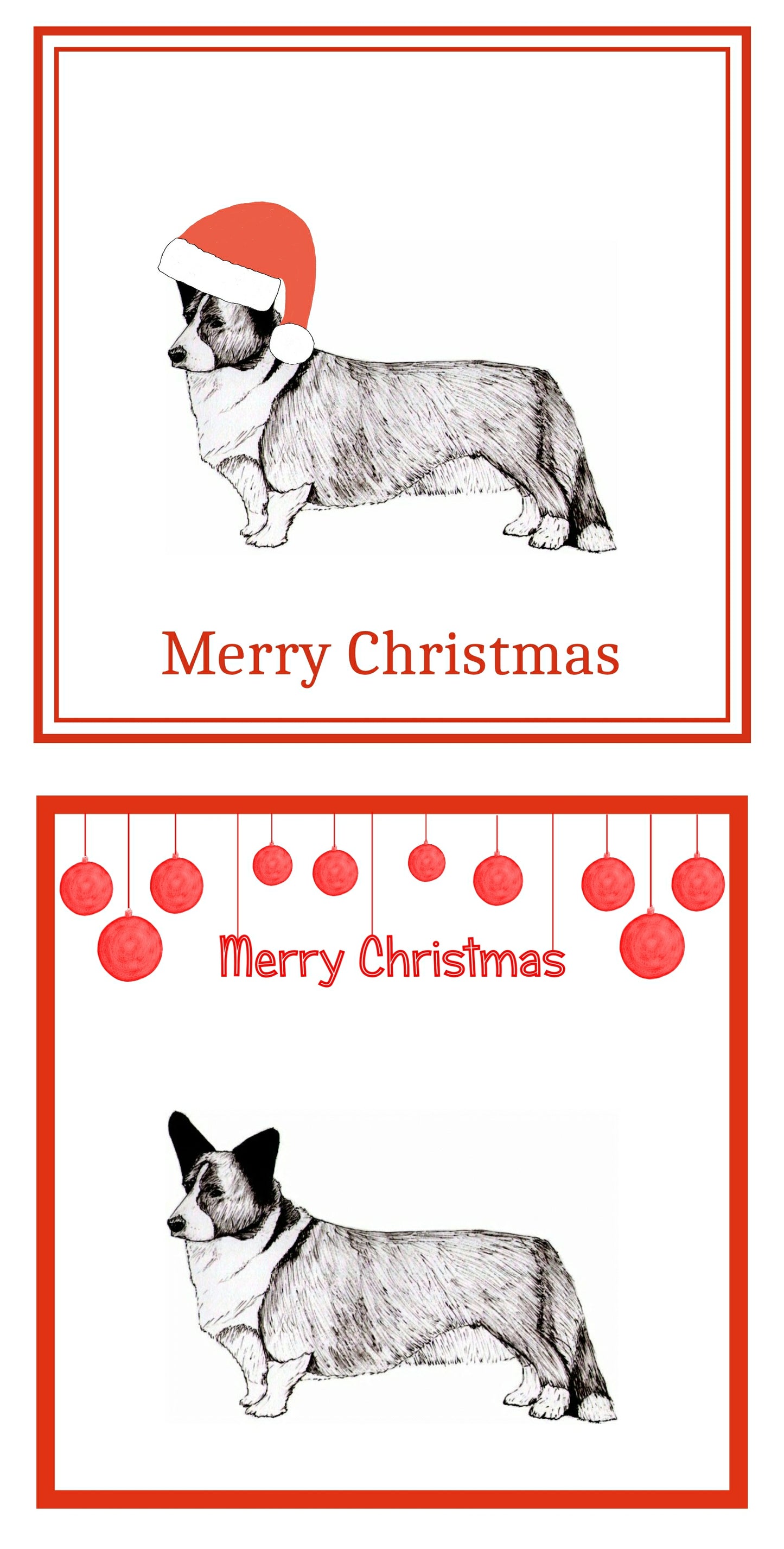 Cardigan Welsh Corgi Christmas Cards Pack of 6