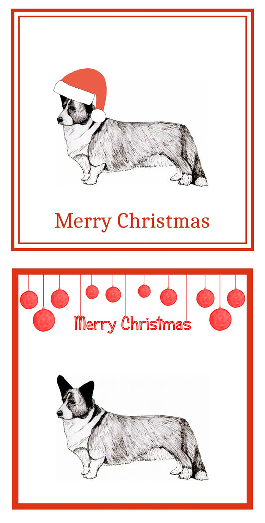 Cardigan Welsh Corgi Christmas Cards Pack of 6