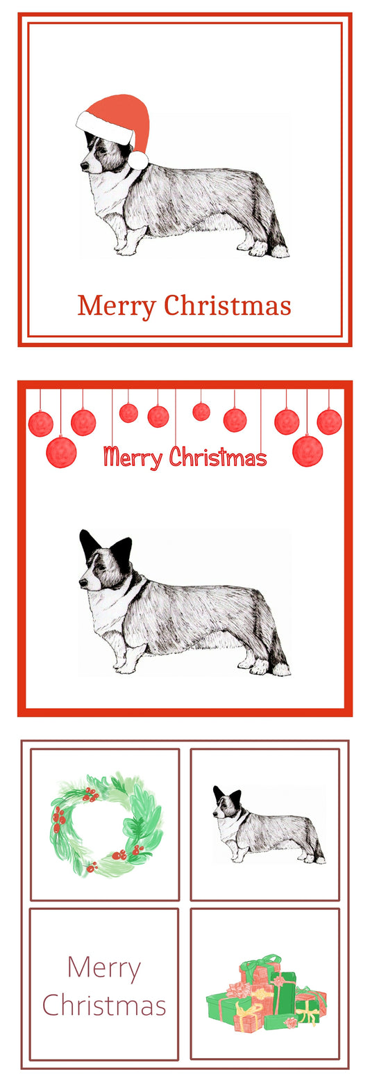 Cardigan Welsh Corgi Christmas Card Choice of 3