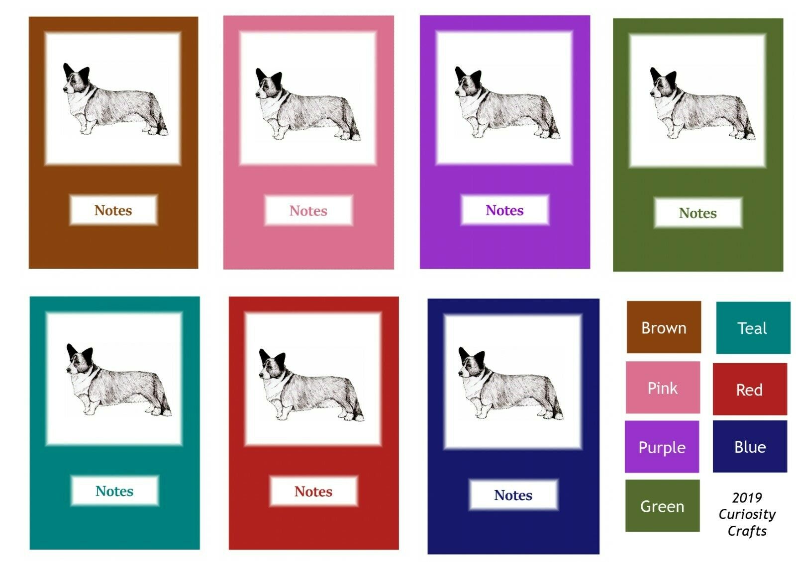 Cardigan Welsh Corgi A5 Wire Bound Notebook
