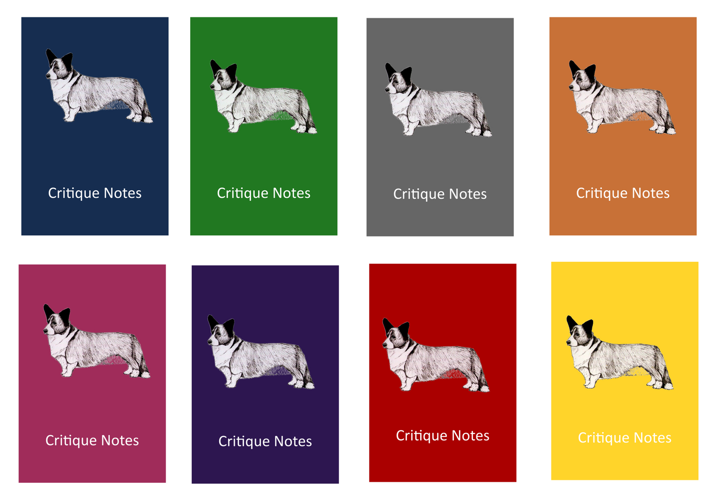 Cardigan Welsh Corgi Dog Show Judging Critique Notes Book A5