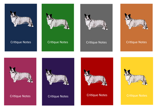 Cardigan Welsh Corgi Dog Show Judging Critique Notes Book A5