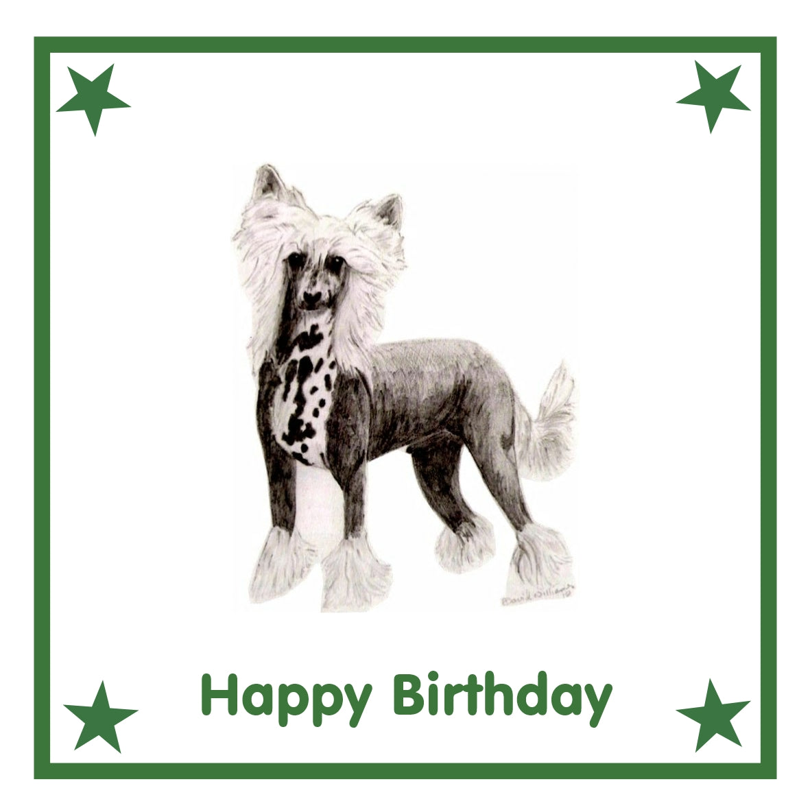 Chinese Crested Greeting Card Choice of 6 Designs BIRTHDAY, THINKING OF YOU, BLANK