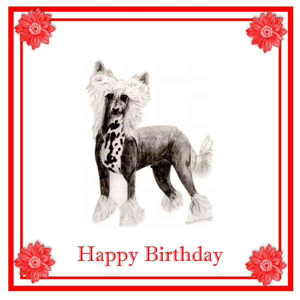 Chinese Crested Greeting Card Choice of 6 Designs BIRTHDAY, THINKING OF YOU, BLANK