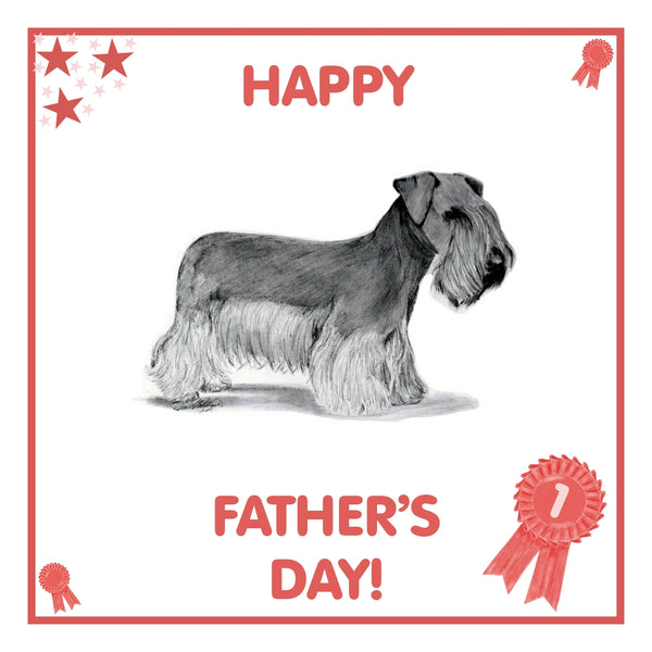 Cesky Terrier Father's Day Card PERSONALISATION AVAILABLE