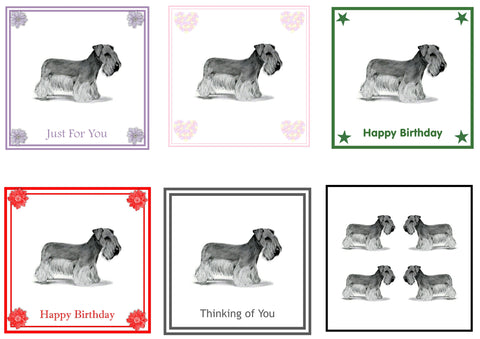 Cesky Terrier Greeting Card Choice of 6 Designs BIRTHDAY, THINKING OF YOU, BLANK