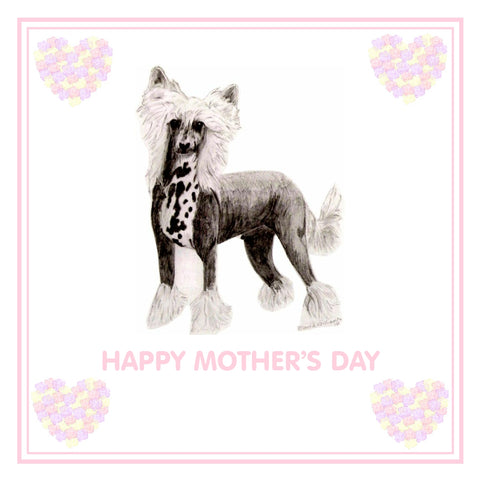 Chinese Crested Mother's Day Card PERSONALISATION AVAILABLE