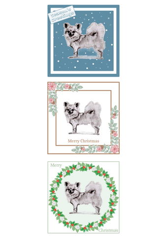 L/C Chihuahua Christmas Card Choice of 3 Card Designs Single or Multi Pack