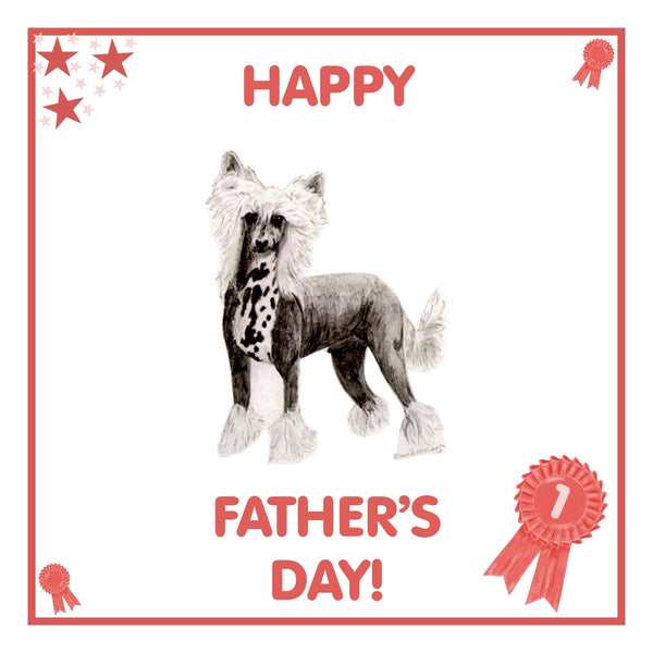 Chinese Crested Father's Day Card PERSONALISATION AVAILABLE